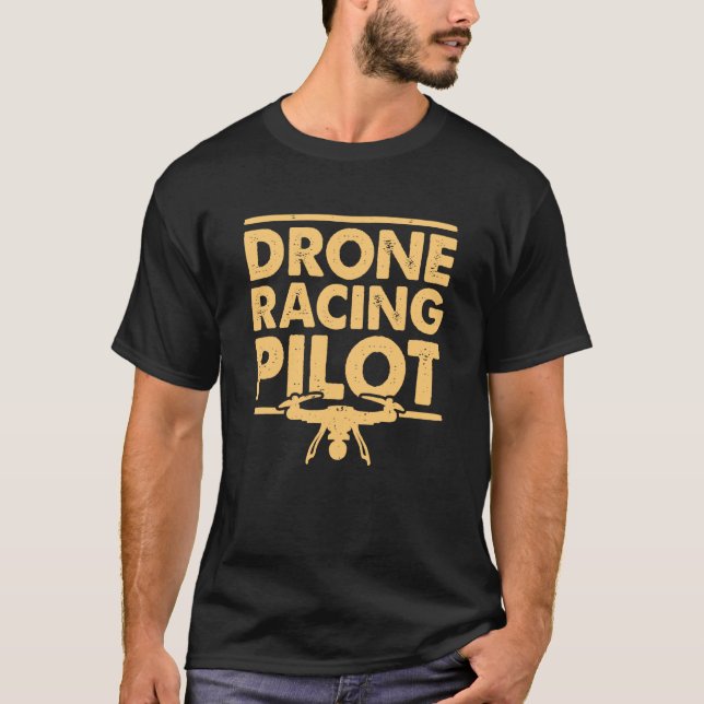 Camiseta Piloto De Carreras De Drones Fpv Multicopter Drone (Anverso)