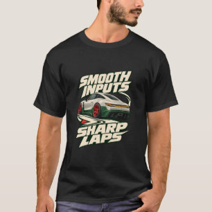 Camiseta Piloto de Circuito Entradas Suaves Vueltas Ajustad