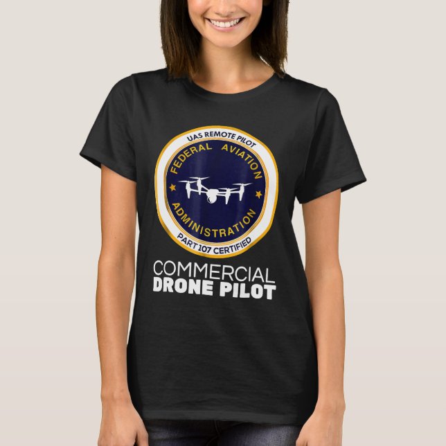 Camiseta Piloto de drones comerciales Faa (Anverso)