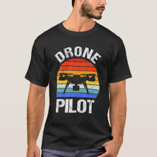 Camiseta Piloto de drones de vintage Vida Retro Quadcopter