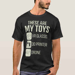 Camiseta Piloto de drones entusiasta de impresión 3D VR rea