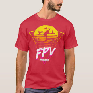 Camiseta Piloto de drones estilo libre Retro FPV