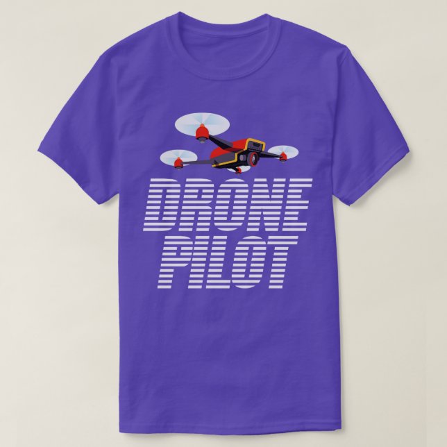 Camiseta Piloto de drones Quadcopter Racer (Diseño del anverso)