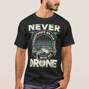 Camiseta Piloto de drones Quadcopter Uav Viejo