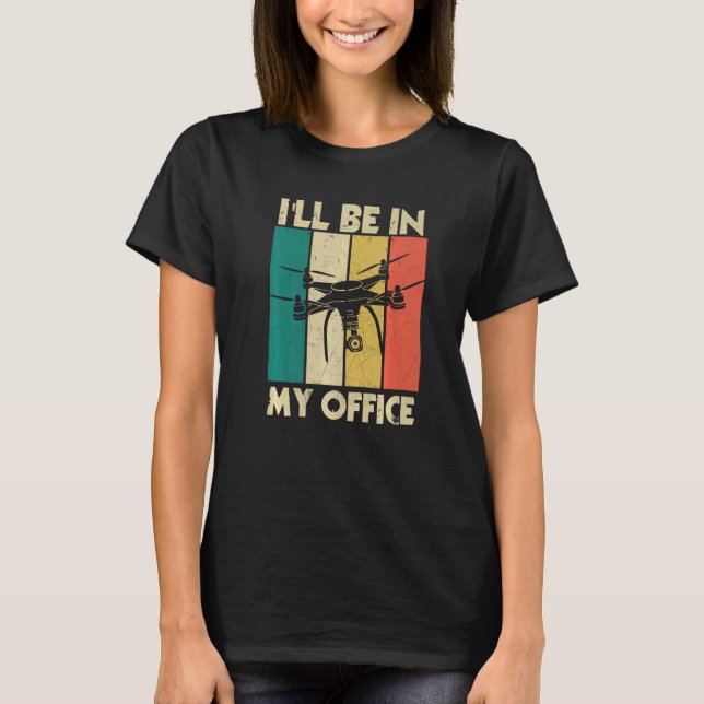 Camiseta Piloto de drones Quadcopter Volando (Anverso)