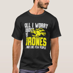 Camiseta Piloto de drones volando quadcopter carreras afici