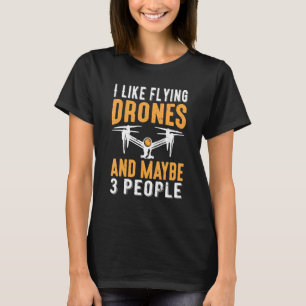 Camiseta Piloto De Drones Volando Vehículo Aéreo Me Gusta V