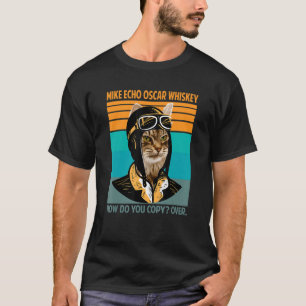 Camiseta Piloto De Gatos Retro Meow Kitty Propietario Fur M