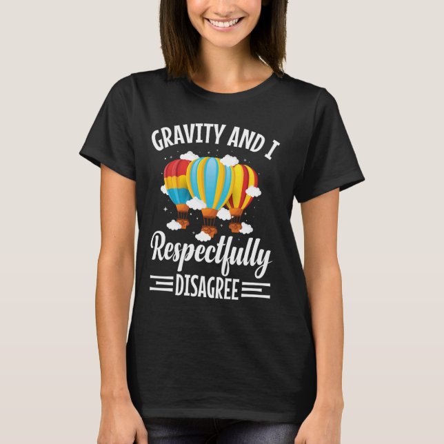 Camiseta Piloto de globo de aire caliente Cesta de globo de (Anverso)