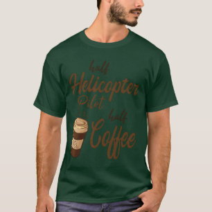 Camiseta Piloto de helicóptero medio Familia del café medio