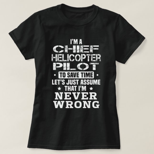 Camiseta Piloto de helicópteros jefe (Diseño del anverso)