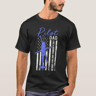 Camiseta Piloto de Helicópteros Papá Bandera Estadounidense