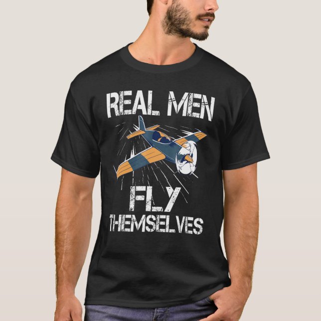 Camiseta Piloto de hombres hombres de verdad vuelan como ca (Anverso)