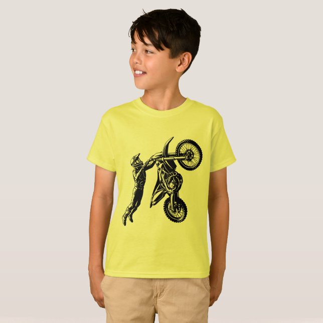 Camiseta Piloto de Moto de Cross (Anverso completo)