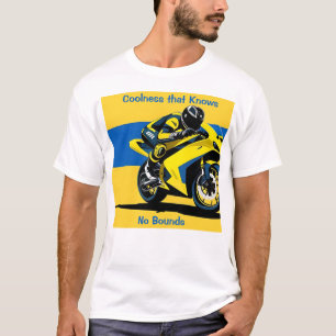 Camiseta Piloto de motocicleta de carreras en acción