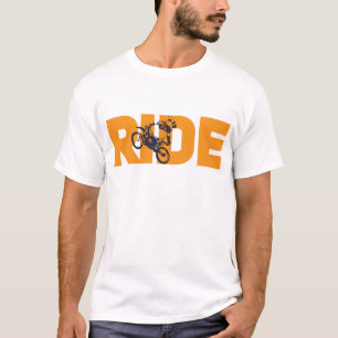 Camiseta Piloto de Motocross Acrobático - Texto 'RIDE' Depo