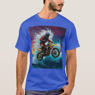Camiseta Piloto de Motocross Corriendo las Olas
