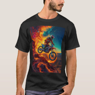Camiseta Piloto de Motocross Escapando del Fuego