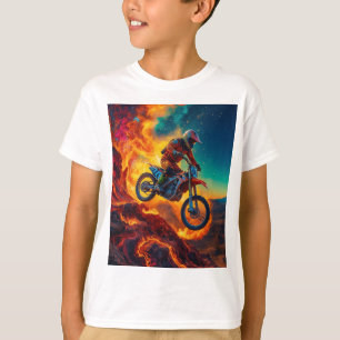 Camiseta Piloto de Motocross Escapando del Fuego