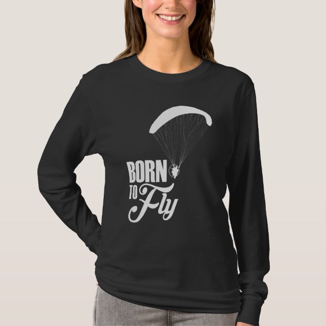 Camiseta Piloto De Paramotor Nacido Para Volar (Anverso)