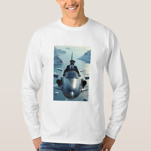 Camiseta piloto de Penguin Plane (Anverso)