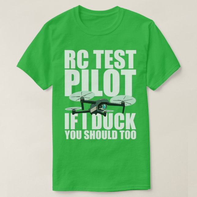 Camiseta Piloto De Prueba De Rc Si Te Ducho También 1 (Diseño del anverso)