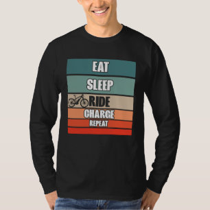 Camiseta Piloto de Scooter Retro Come Duerme Monta Carga Re