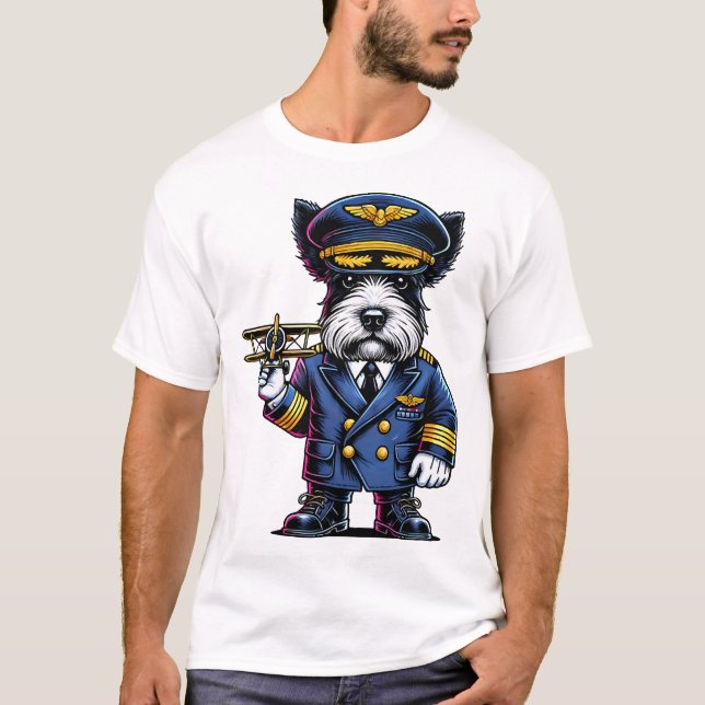 Camiseta Piloto de Terrier Escocés (Anverso)