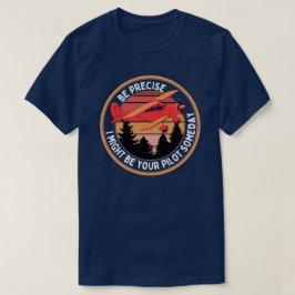 Camiseta Piloto de tipografía moderna Sarcástico