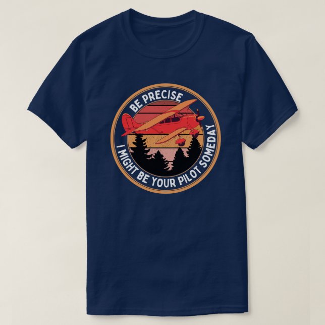 Camiseta Piloto de tipografía moderna Sarcástico (Diseño del anverso)