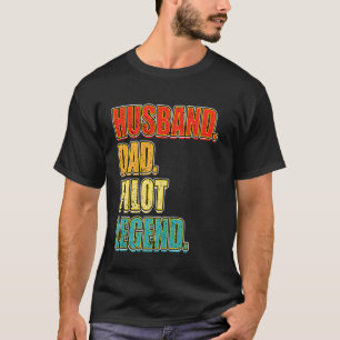 Camiseta Piloto de Vintage Husband Dad