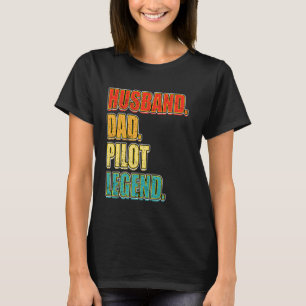 Camiseta Piloto de Vintage Husband Dad