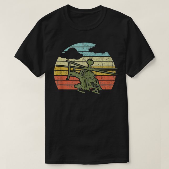 Camiseta Piloto del helicóptero guerrero OH58D Kiowa Vetera (Diseño del anverso)