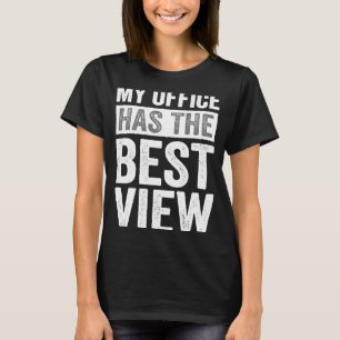 Camiseta Piloto Del Operador De Vuelos Mi Oficina Tiene La 