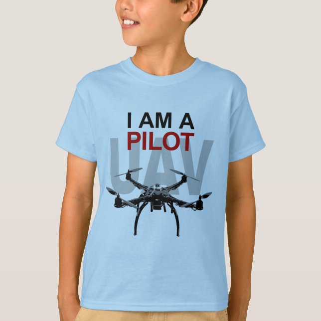 Camiseta Piloto del UAV Quadpilot Quadcopter (Anverso)