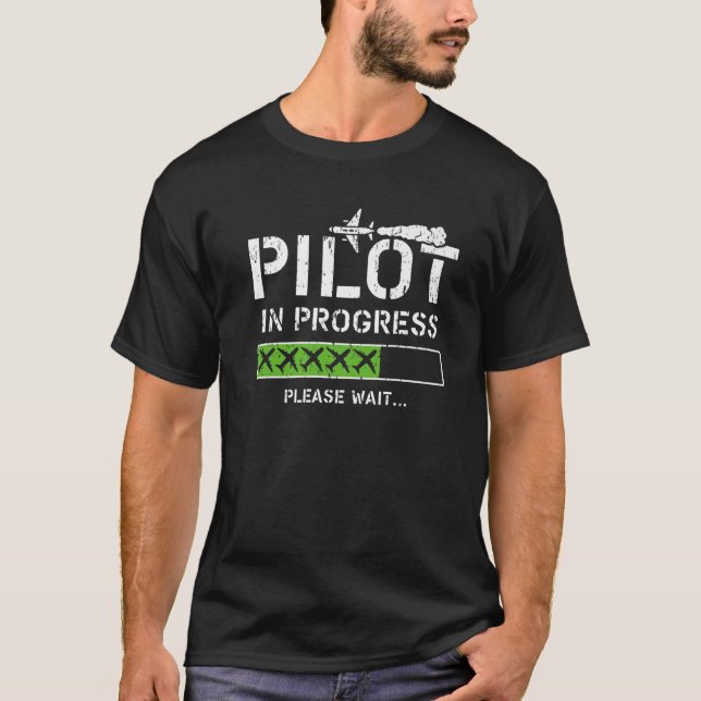 Camiseta Piloto En Curso Para El Futuro Aire Piloto Aviati (Anverso)