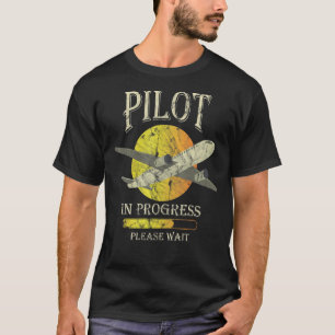 Camiseta Piloto En Curso Por Favor Esperar Avión