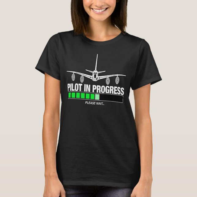 Camiseta Piloto En Curso Por Favor Espere A KC135 Stratotan (Anverso)