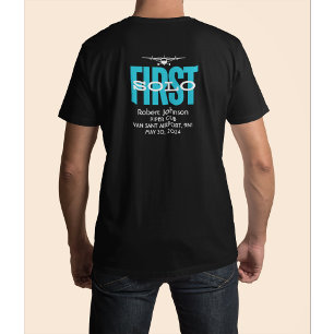 Camiseta Piloto Estudiante Primer Vuelo Solo Aviación Perso