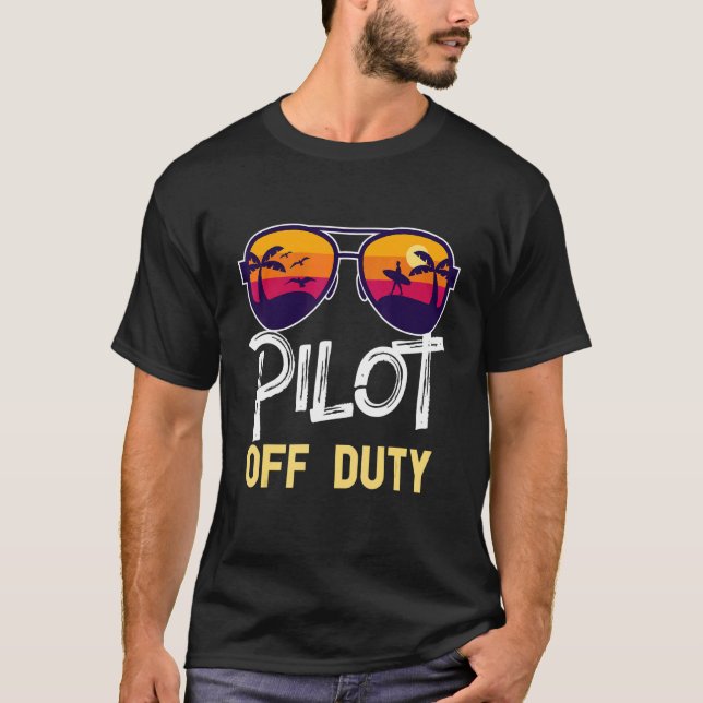 Camiseta Piloto Fuera De La Playa De Duty Time Off Summer V (Anverso)