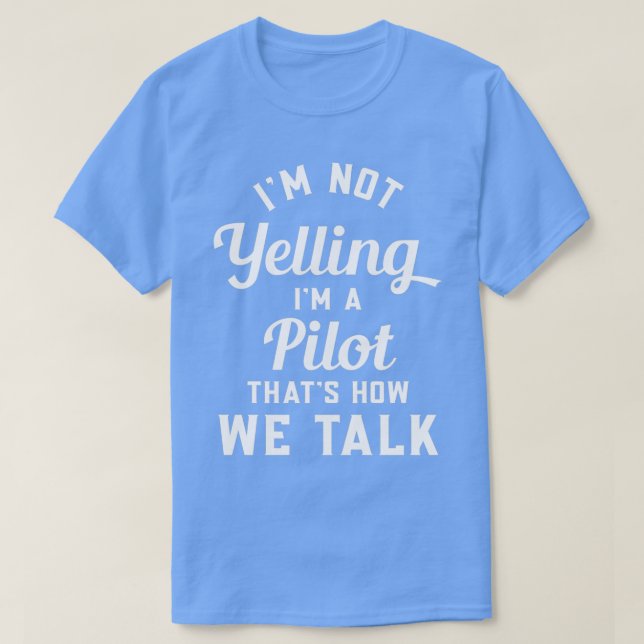 Camiseta Piloto gracioso cita a piloto sarcástico 1 (Diseño del anverso)
