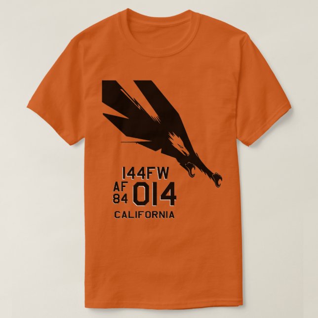 Camiseta Piloto militar F15 de FW Wing F14 (Diseño del anverso)