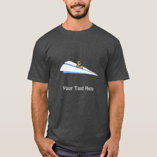 Camiseta Piloto militar volando divertido avión de papel Je