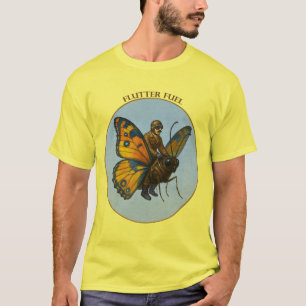 Camiseta Piloto montado en la parte trasera de una mariposa