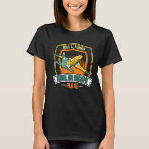Camiseta Piloto piloto de aerolíneas Pun Escape Avión Pilot