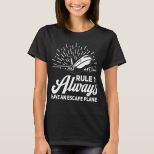 Camiseta Piloto piloto de aerolíneas Pun Escape Avión Pilot