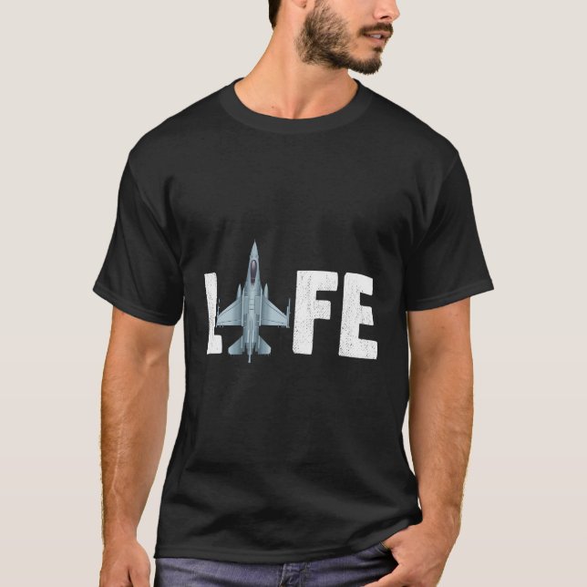 Camiseta Piloto piloto de aviones Jet Fighter Life Jet Plan (Anverso)