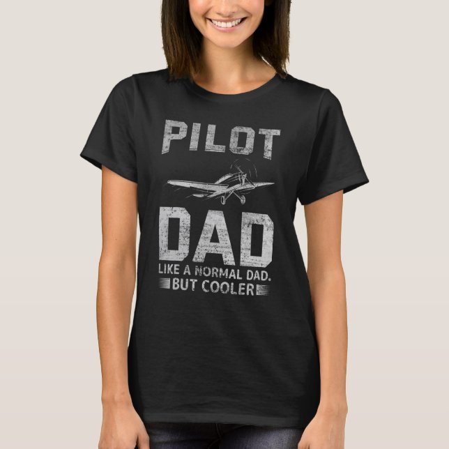 Camiseta Piloto Piloto De Aviones Para Padres De Papá (Anverso)