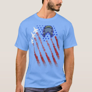 Camiseta Piloto piloto de combate contra Jet Helmet Patriot
