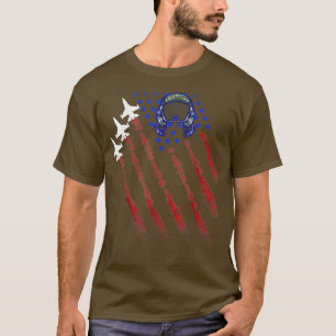 Camiseta Piloto piloto de combate contra Jet Helmet Patriot